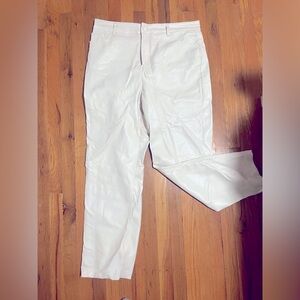 Ivory faux leather Pant